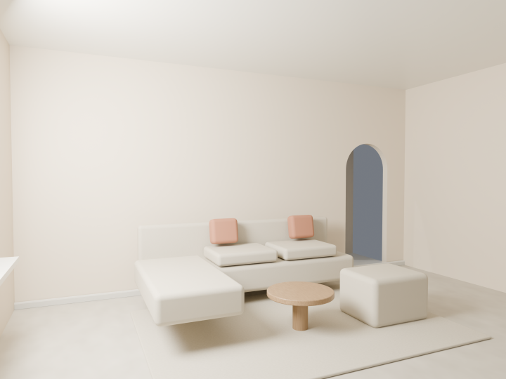 Warm Lounge with Chaise, an original simulated room